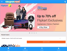 Tablet Screenshot of couponrani.com